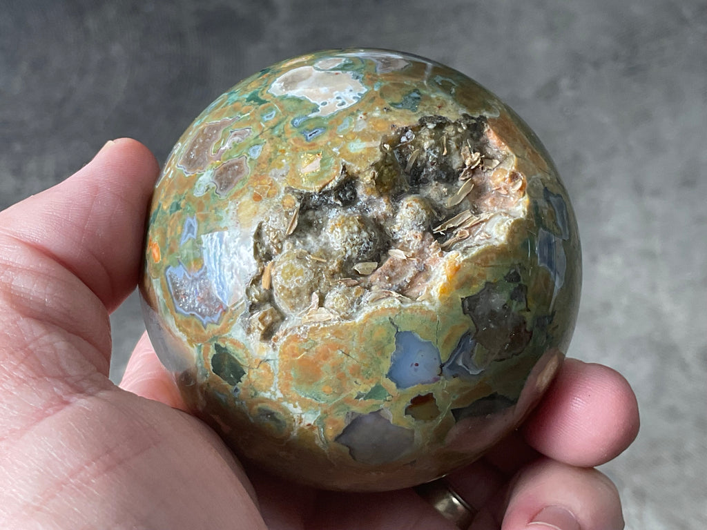408g Mt Hay Rhyolite (Amulet Stone) Sphere 3B