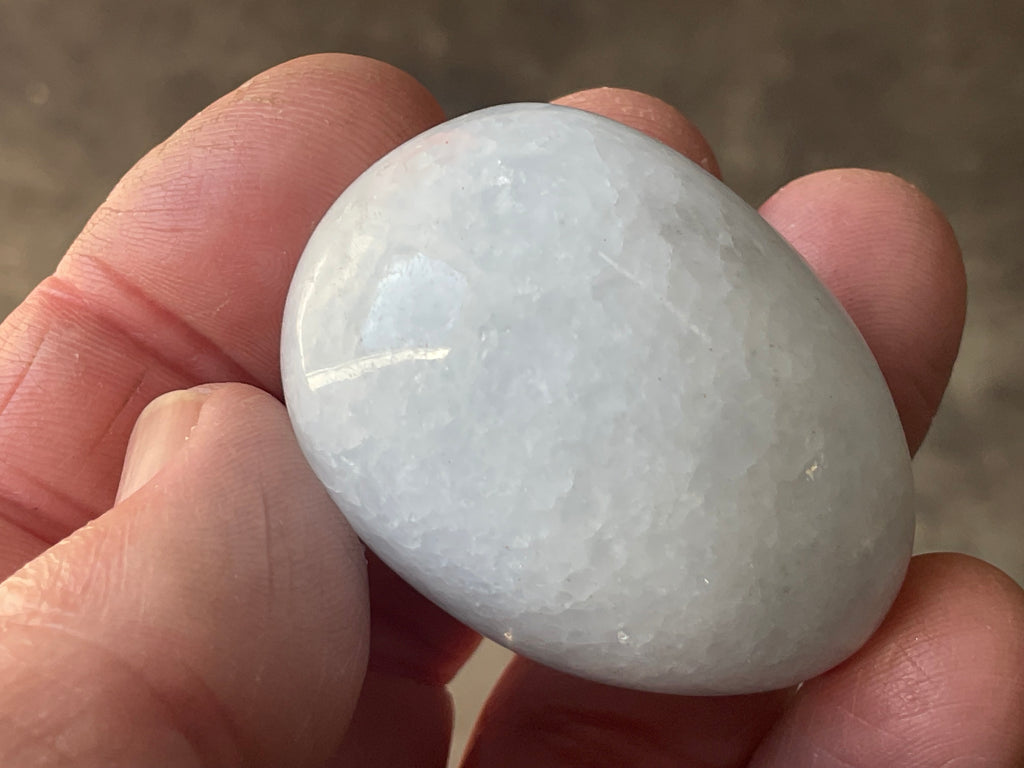 58g Pale Blue Calcite Egg 1A