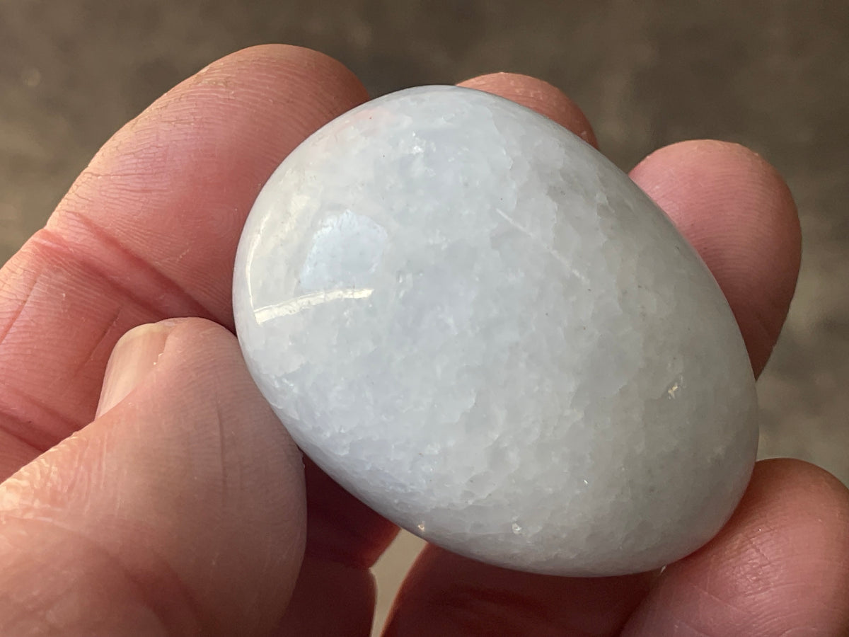 58g Pale Blue Calcite Egg 1A