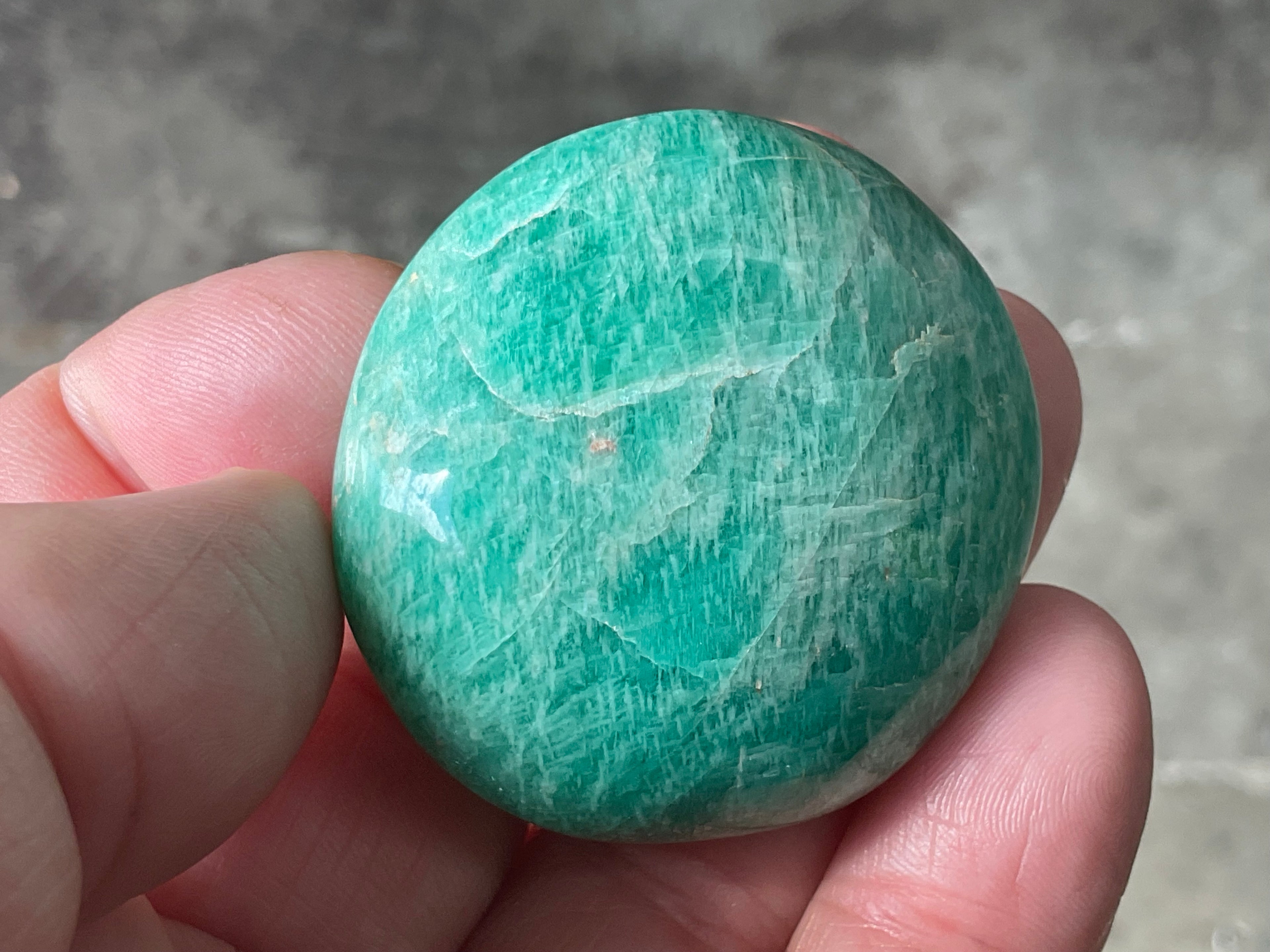 52g Small Amazonite Palmstone 1C