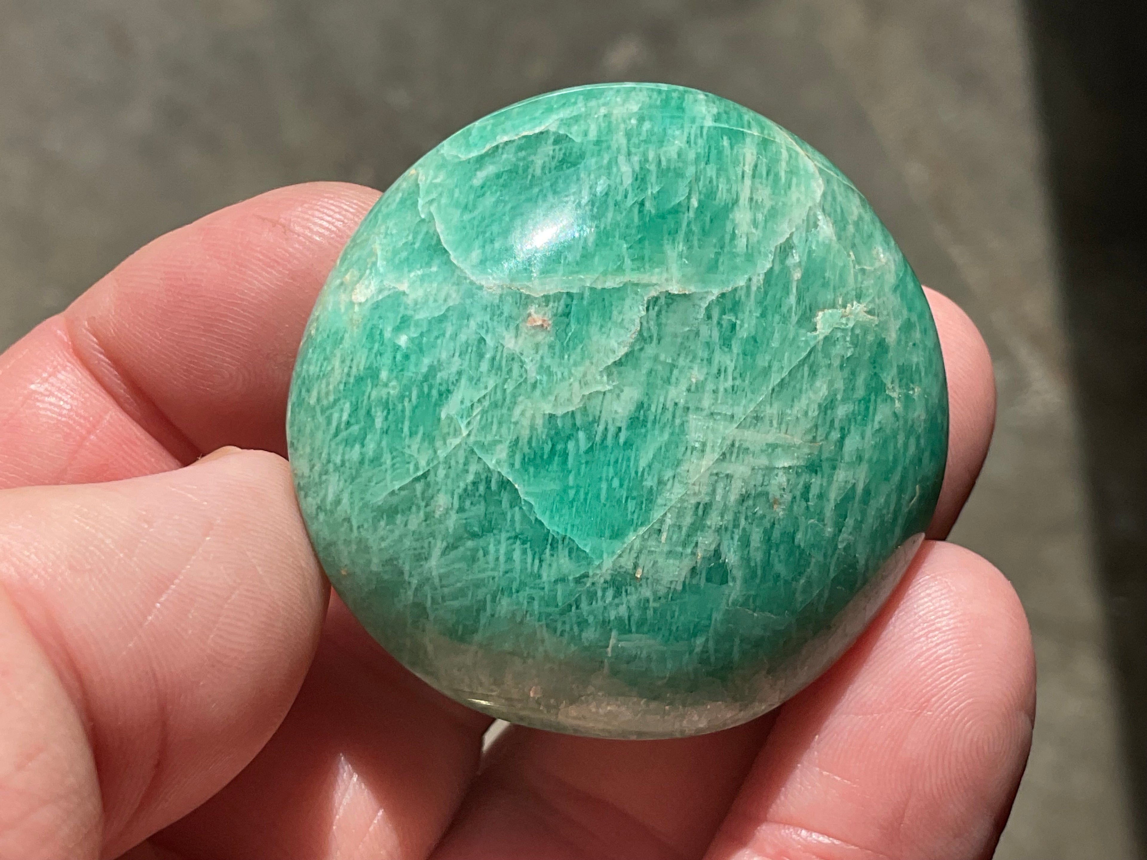 52g Small Amazonite Palmstone 1C