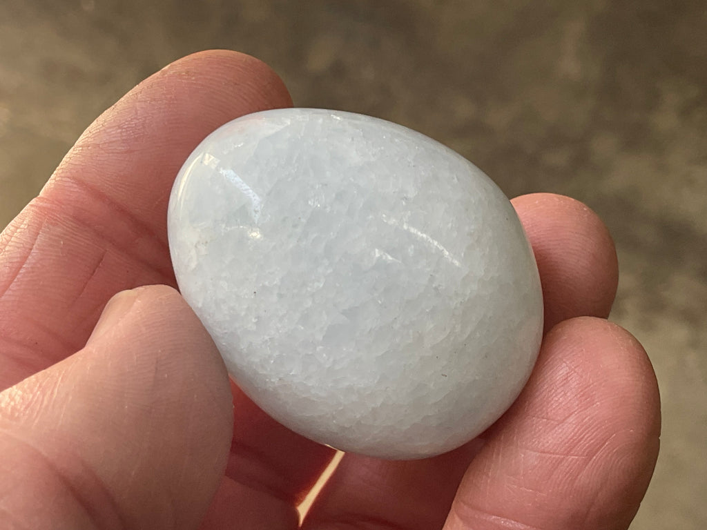 55g Pale Blue Calcite Egg 1D