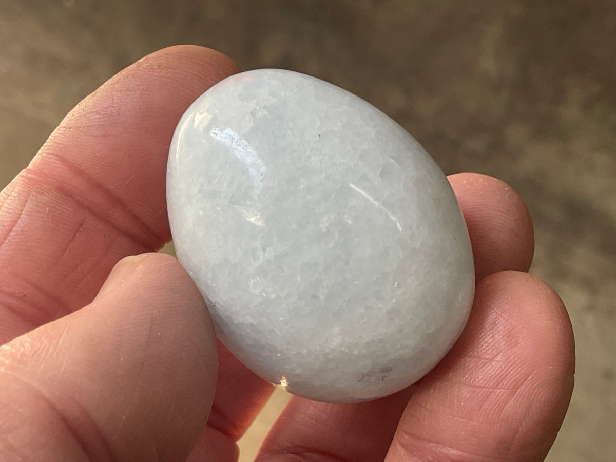 55g Pale Blue Calcite Egg 1D