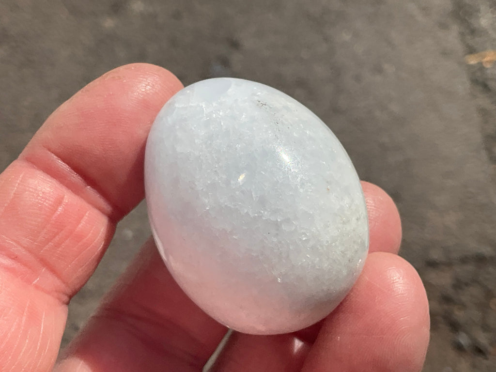 55g Pale Blue Calcite Egg 1D