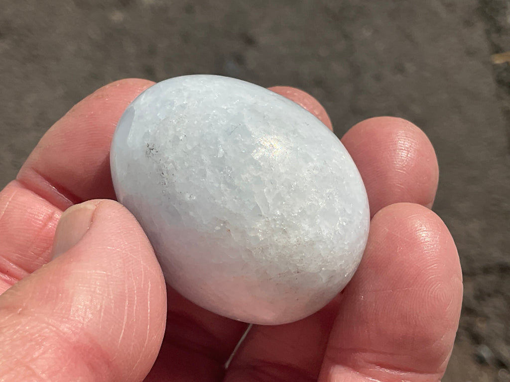 55g Pale Blue Calcite Egg 1D