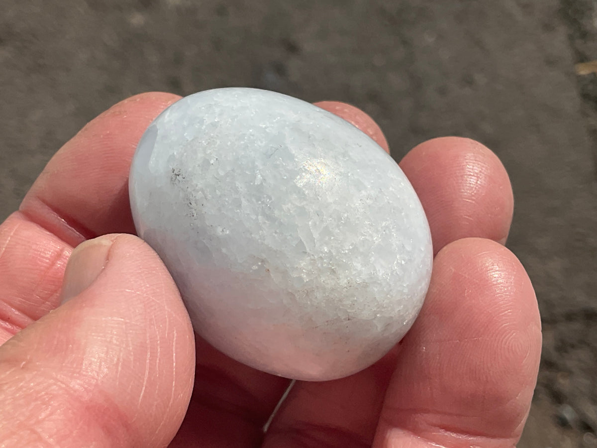 55g Pale Blue Calcite Egg 1D