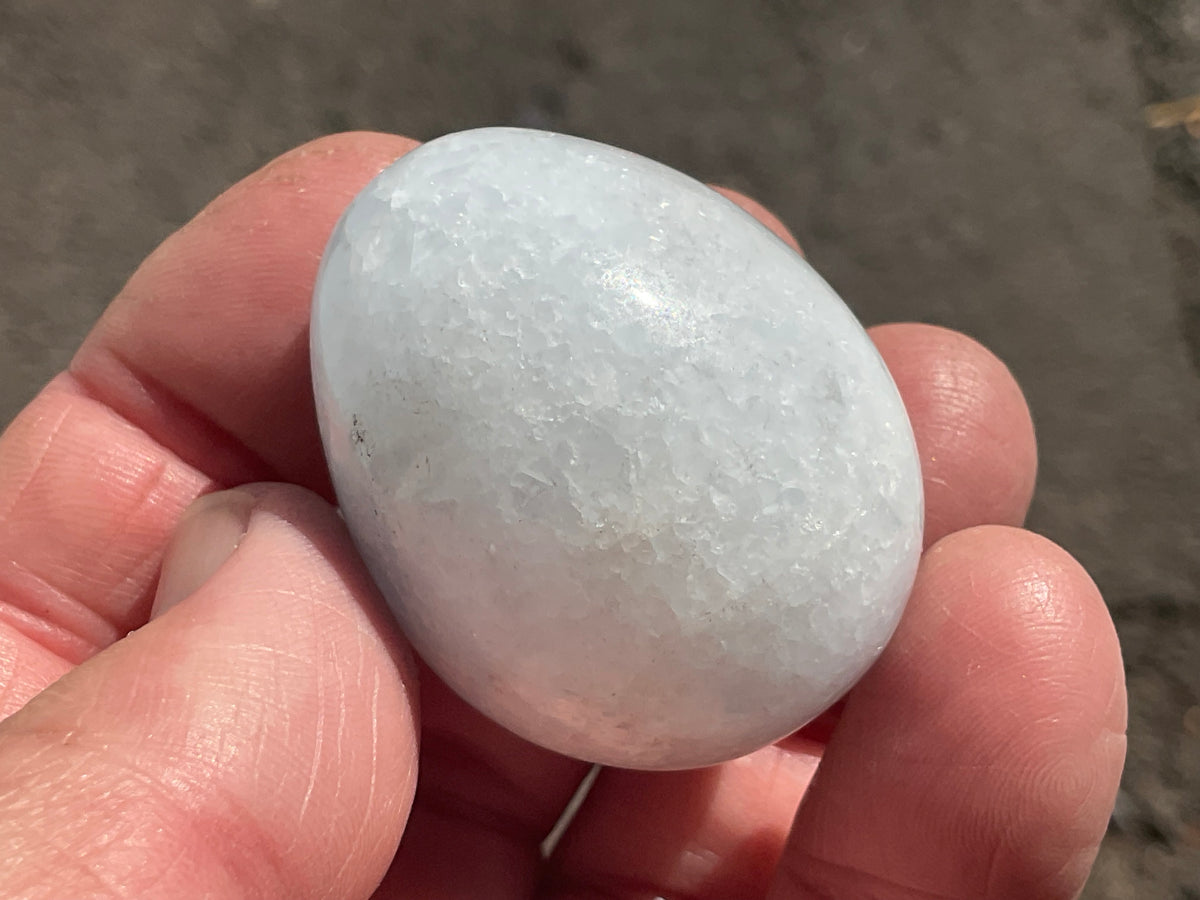 55g Pale Blue Calcite Egg 1D
