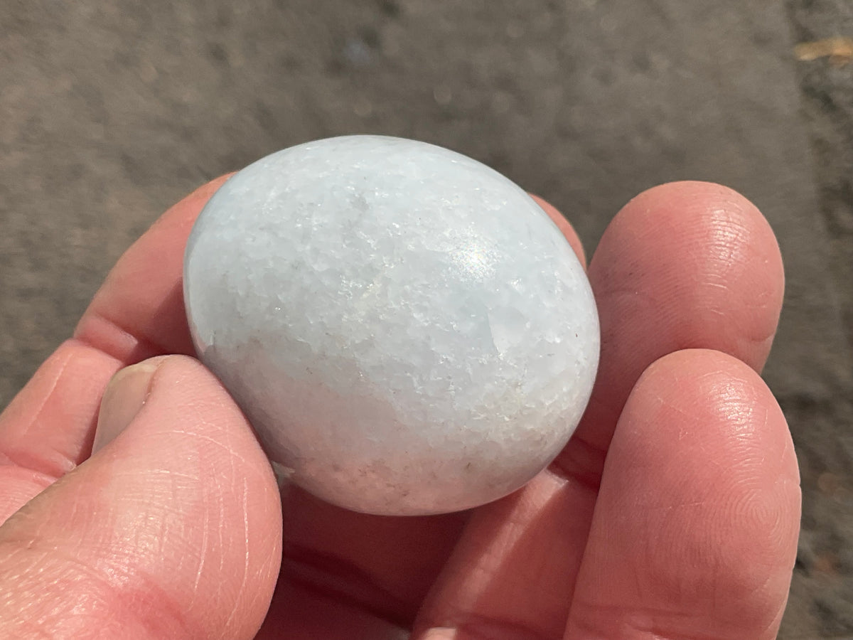 55g Pale Blue Calcite Egg 1D