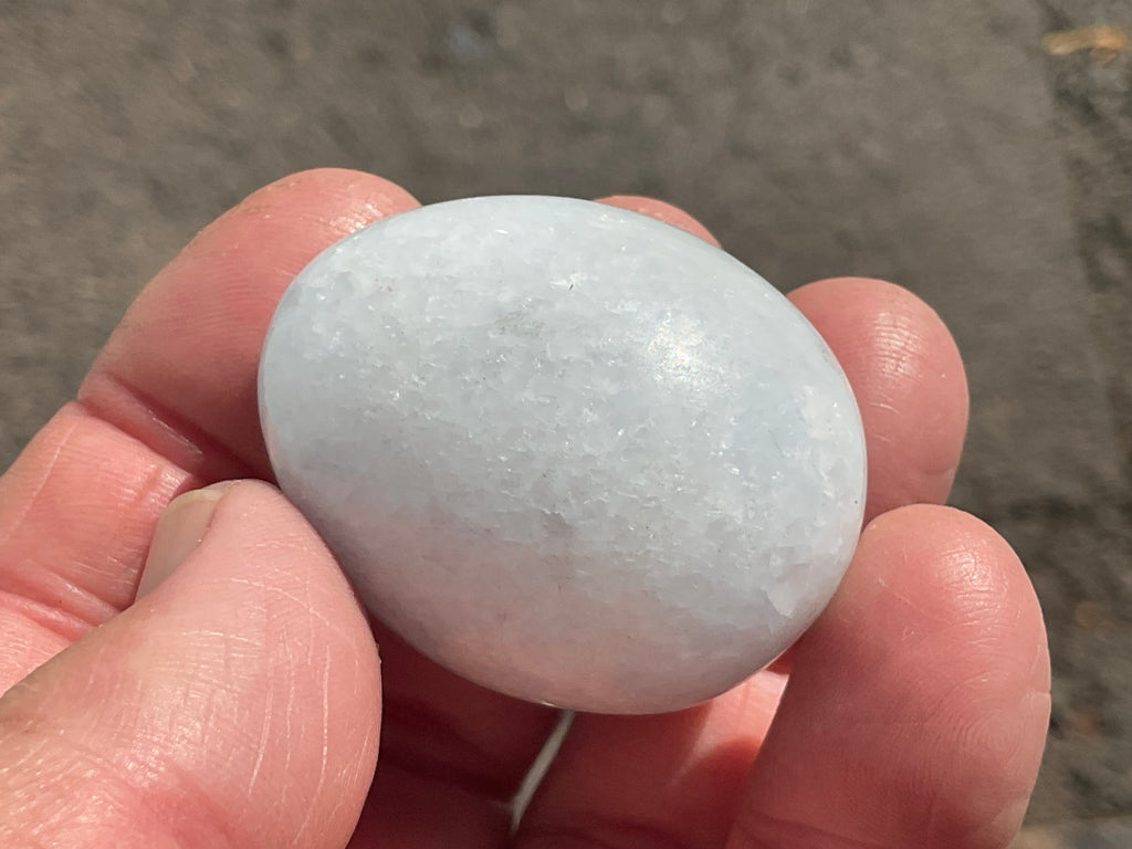 55g Pale Blue Calcite Egg 1D