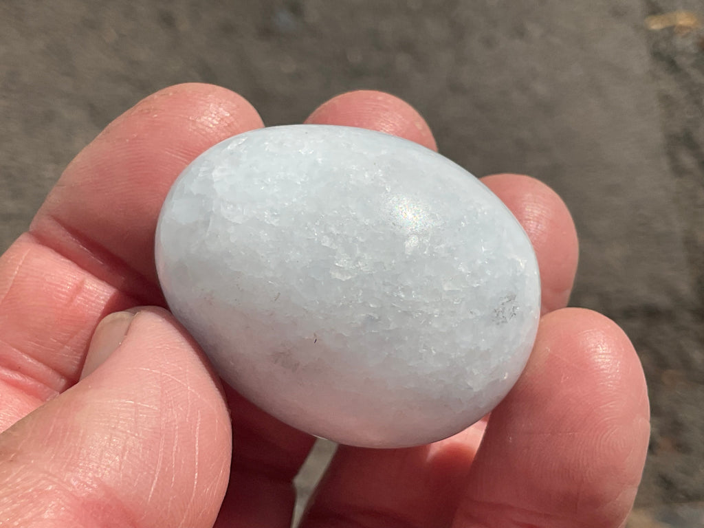 55g Pale Blue Calcite Egg 1D
