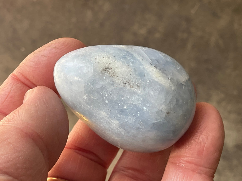 83g Pale Blue Calcite Egg 2C