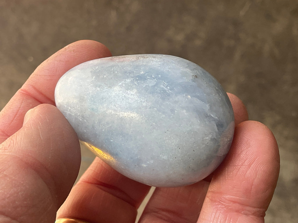 83g Pale Blue Calcite Egg 2C
