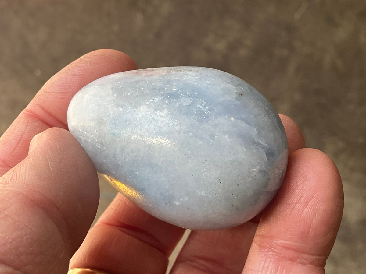 83g Pale Blue Calcite Egg 2C
