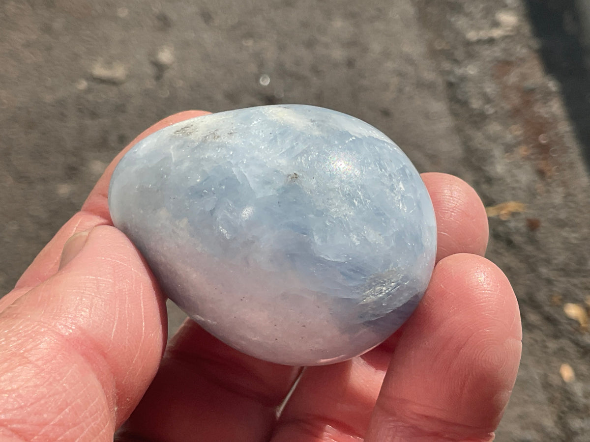 83g Pale Blue Calcite Egg 2C