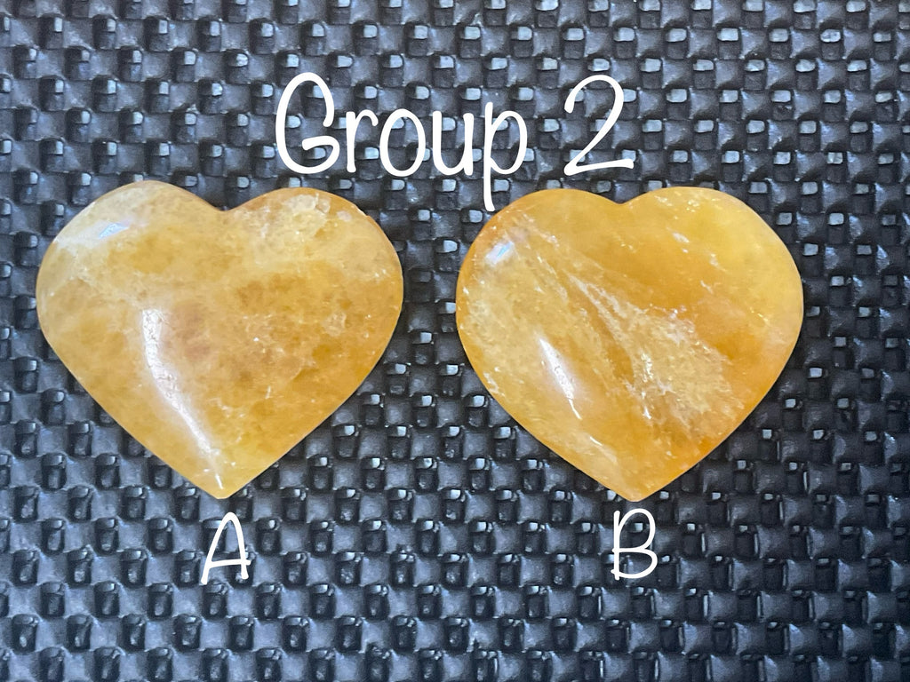 46g “Orange Fire” Calcite Heart 2A