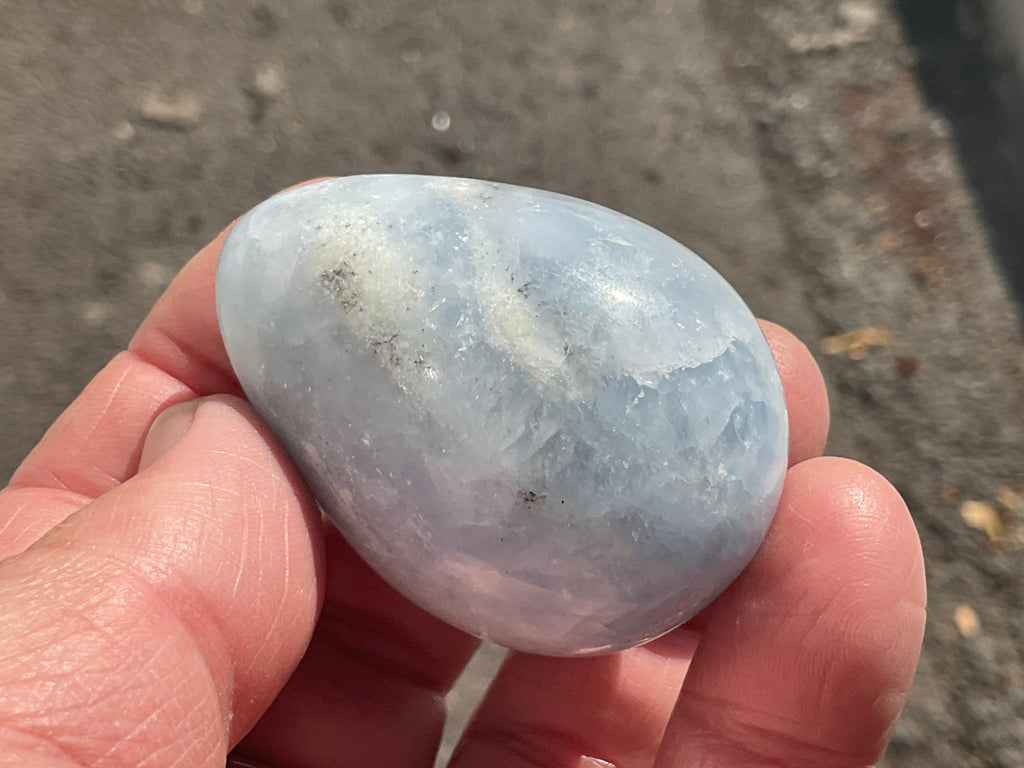 83g Pale Blue Calcite Egg 2C