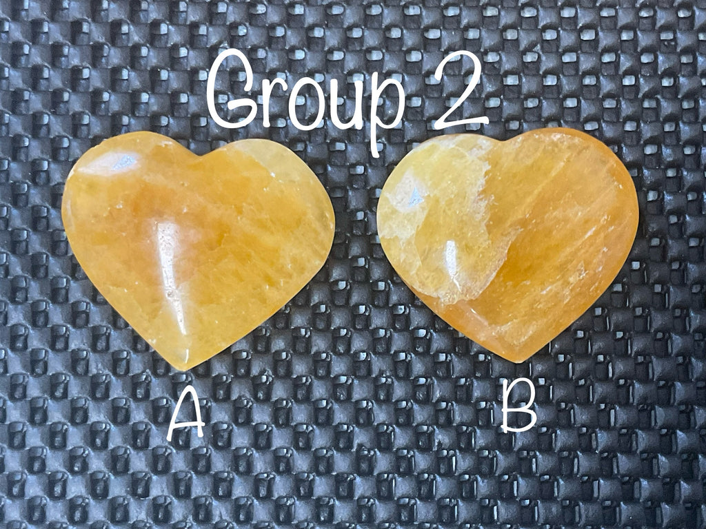 46g “Orange Fire” Calcite Heart 2A