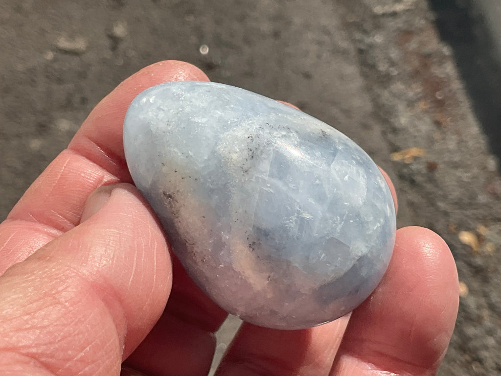83g Pale Blue Calcite Egg 2C