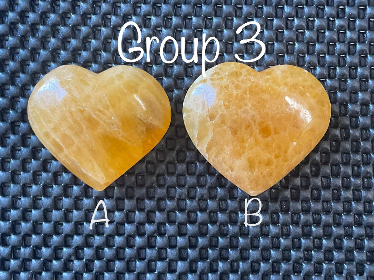 58g “Orange Fire” Calcite Heart 3A