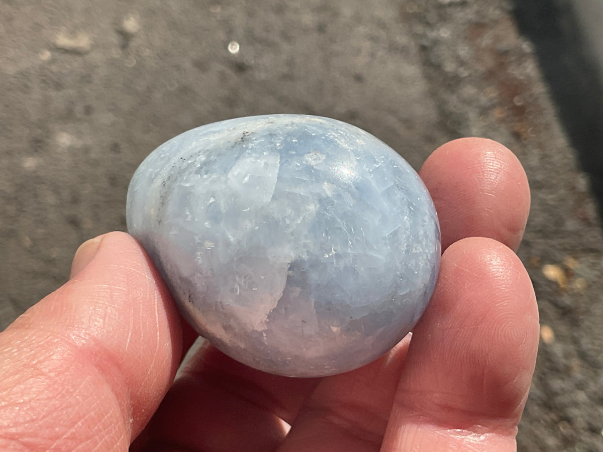 83g Pale Blue Calcite Egg 2C