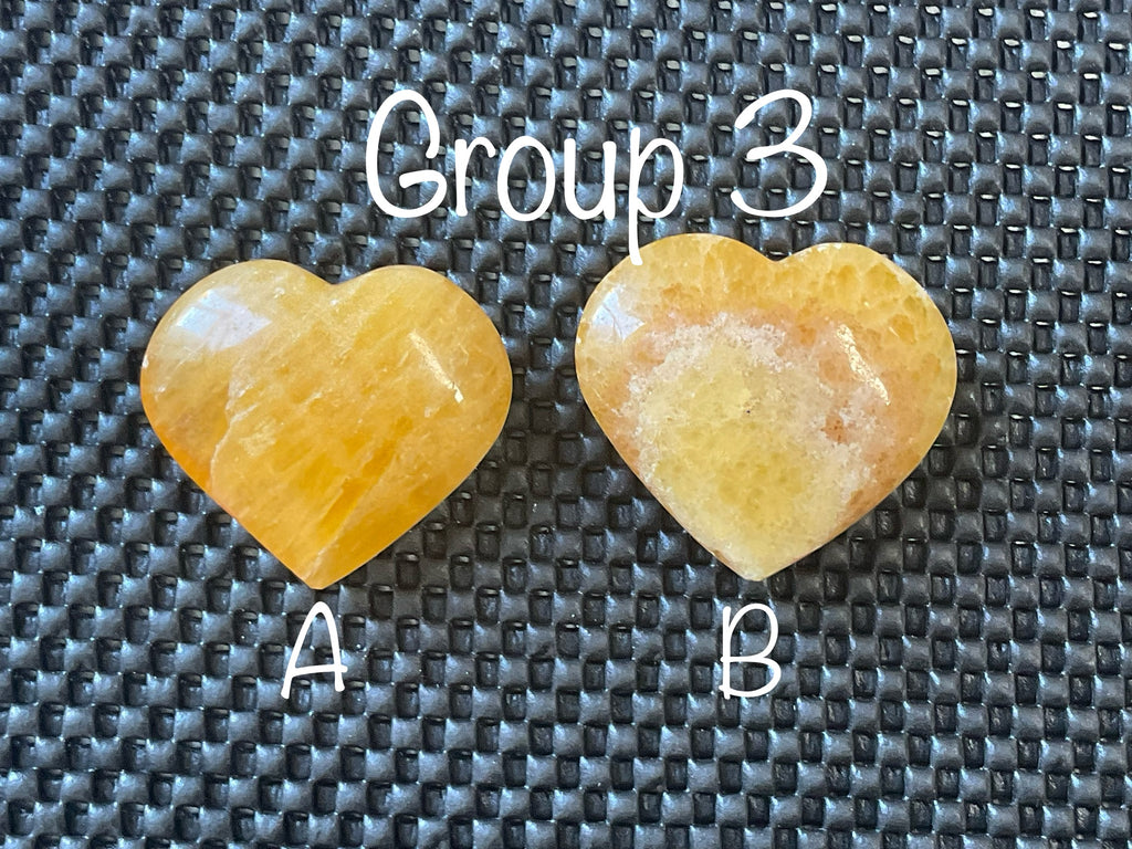 58g “Orange Fire” Calcite Heart 3A