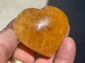 62g “Orange Fire” Calcite Heart 3B