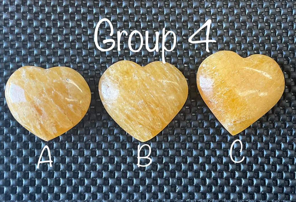 68g “Orange Fire” Calcite Heart 4A
