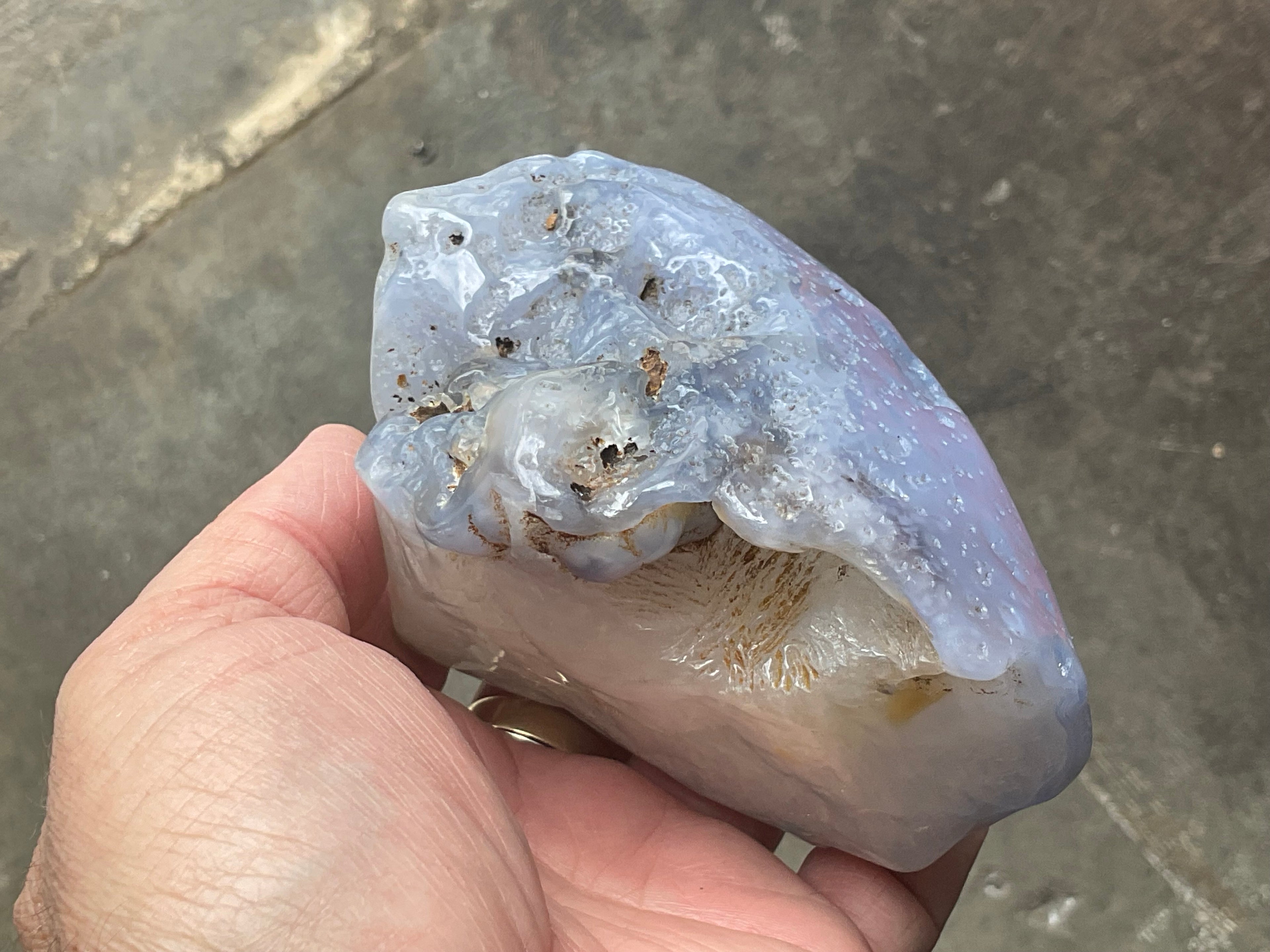 600g Blue Chalcedony Freeform 3C