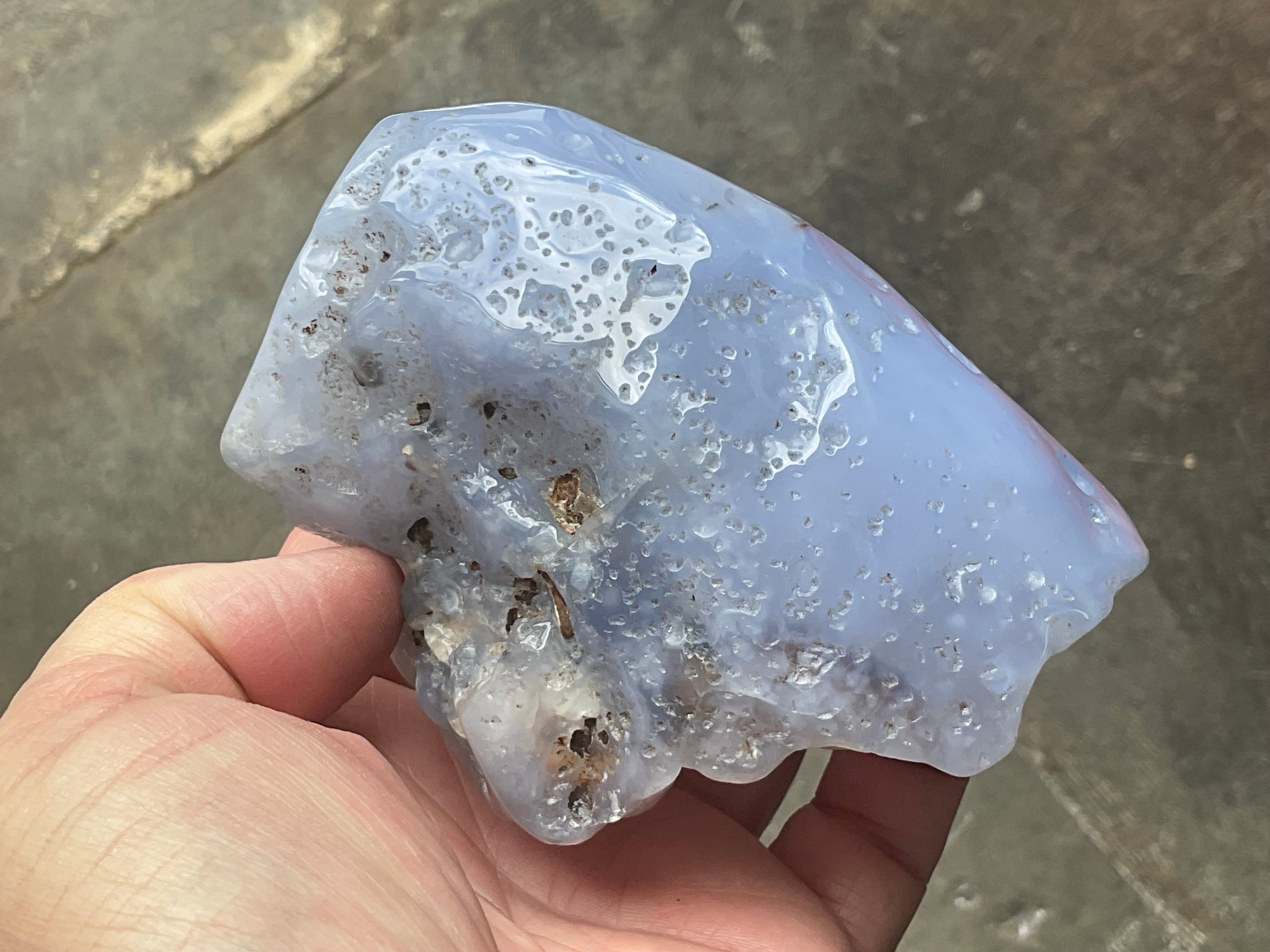 600g Blue Chalcedony Freeform 3C