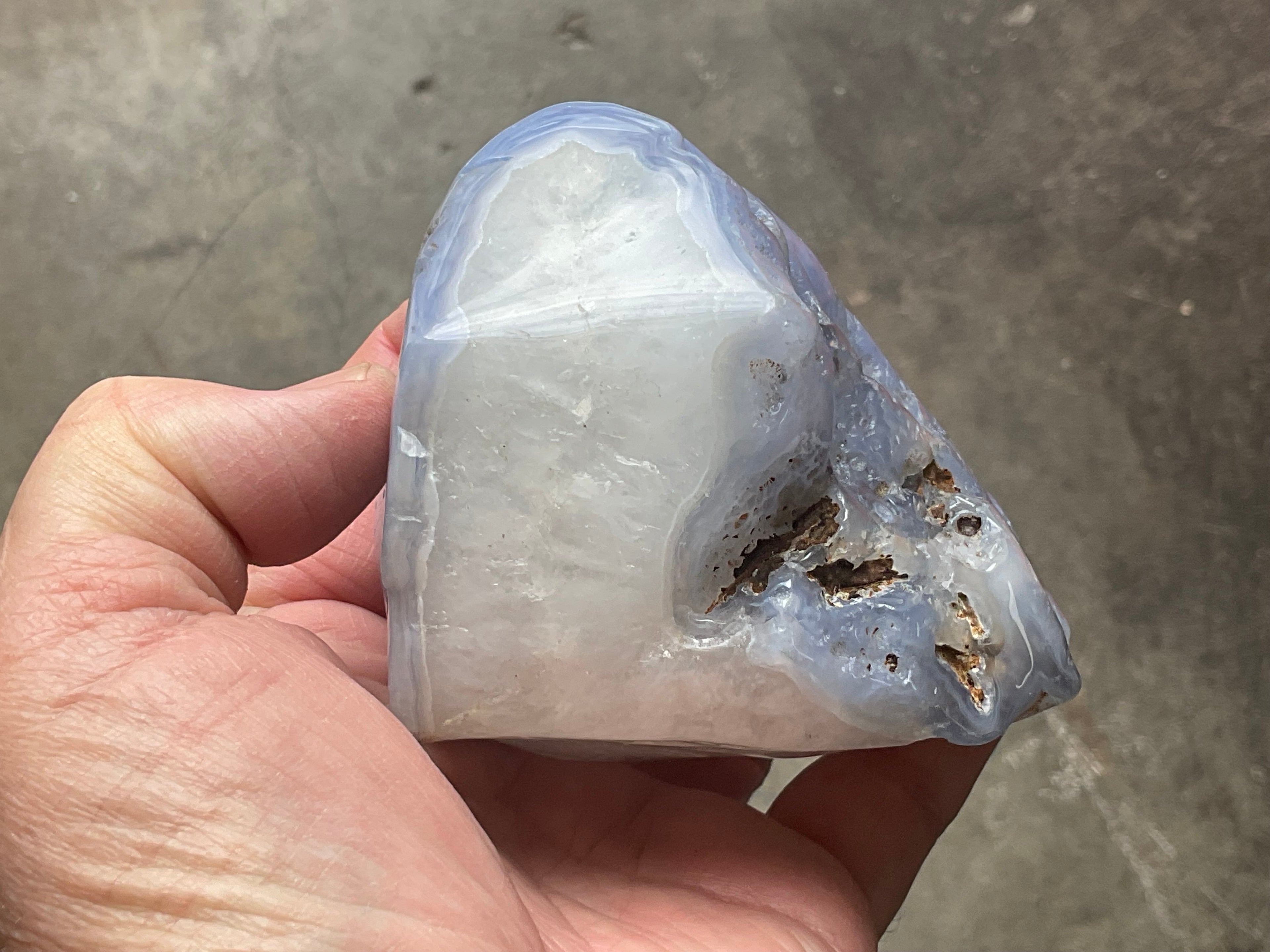 600g Blue Chalcedony Freeform 3C