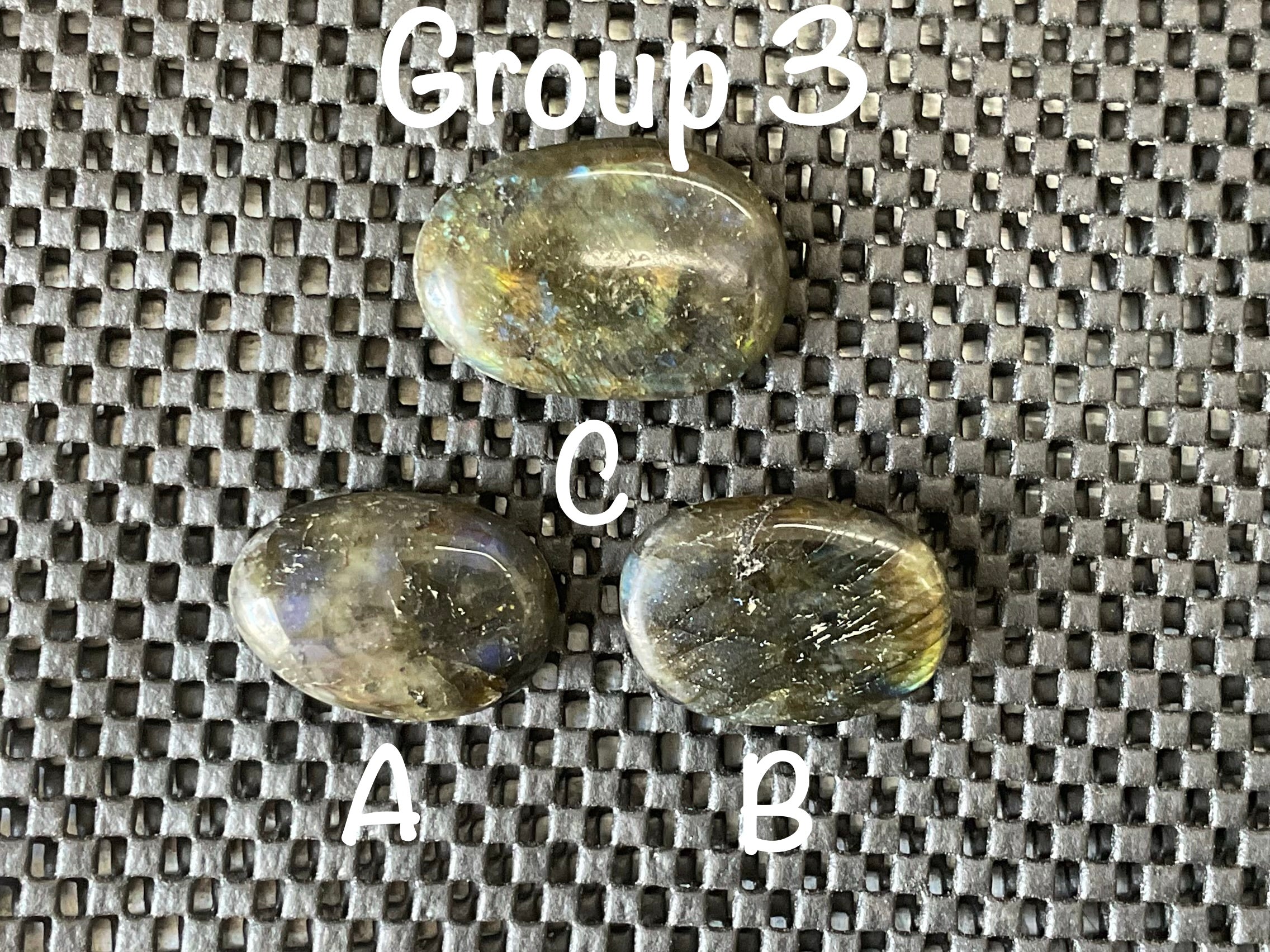 Labradorite Small Palmstone Group 3