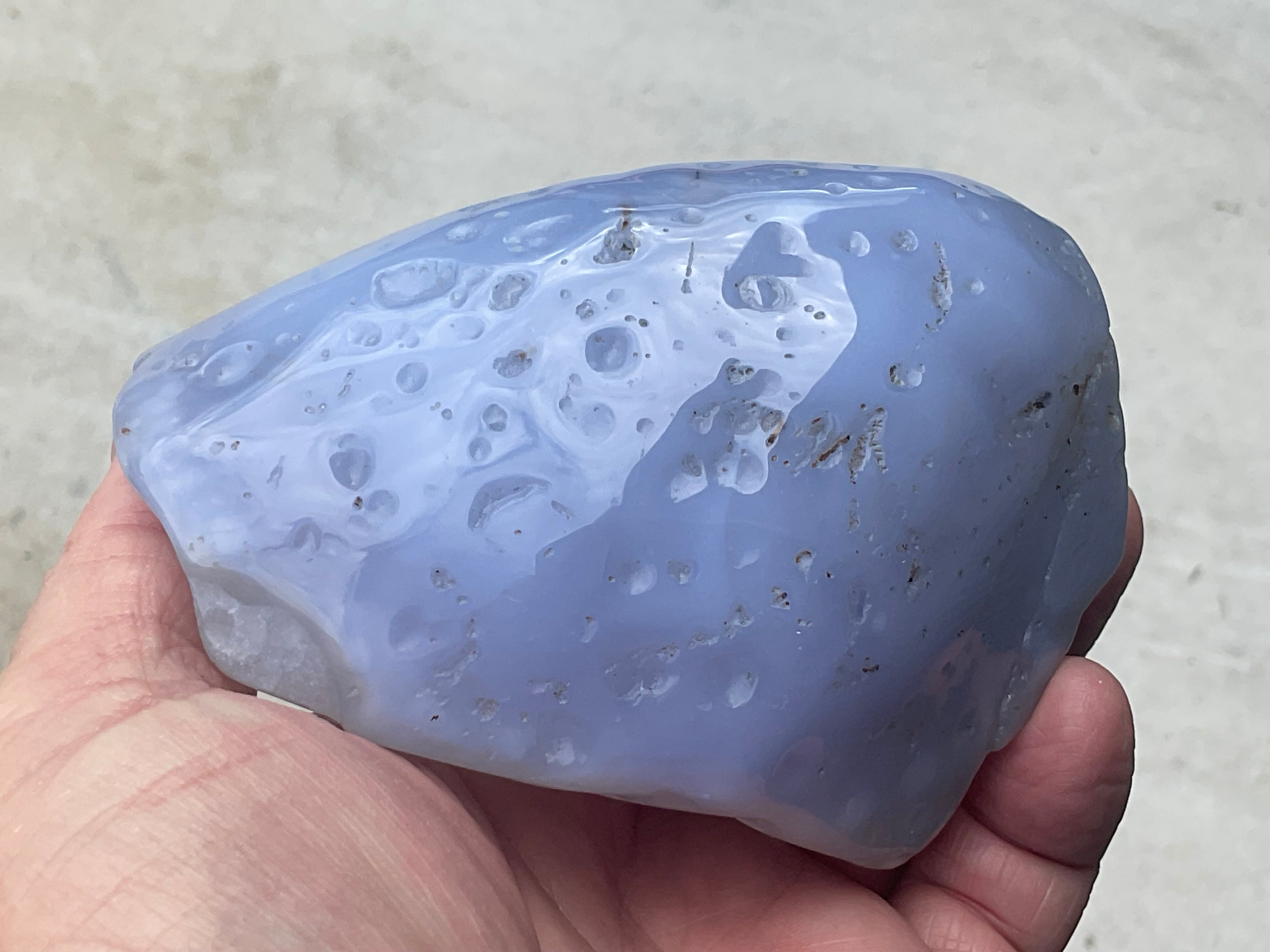 600g Blue Chalcedony Freeform 3C