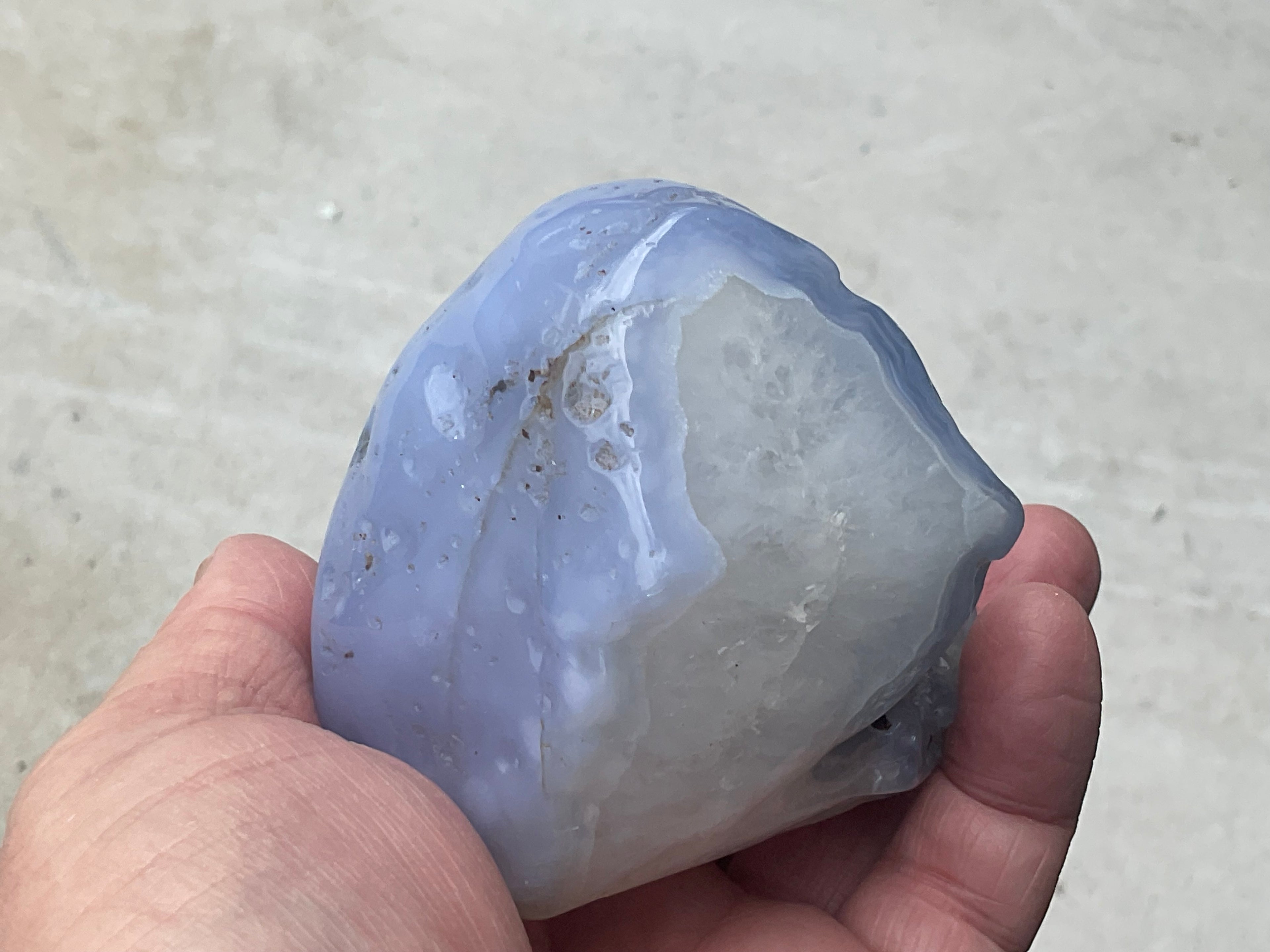 600g Blue Chalcedony Freeform 3C