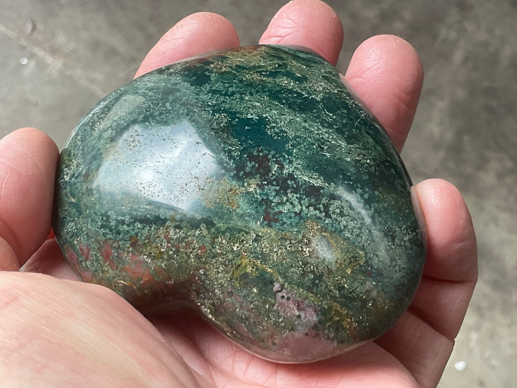 215g Ocean Jasper Heart 3A