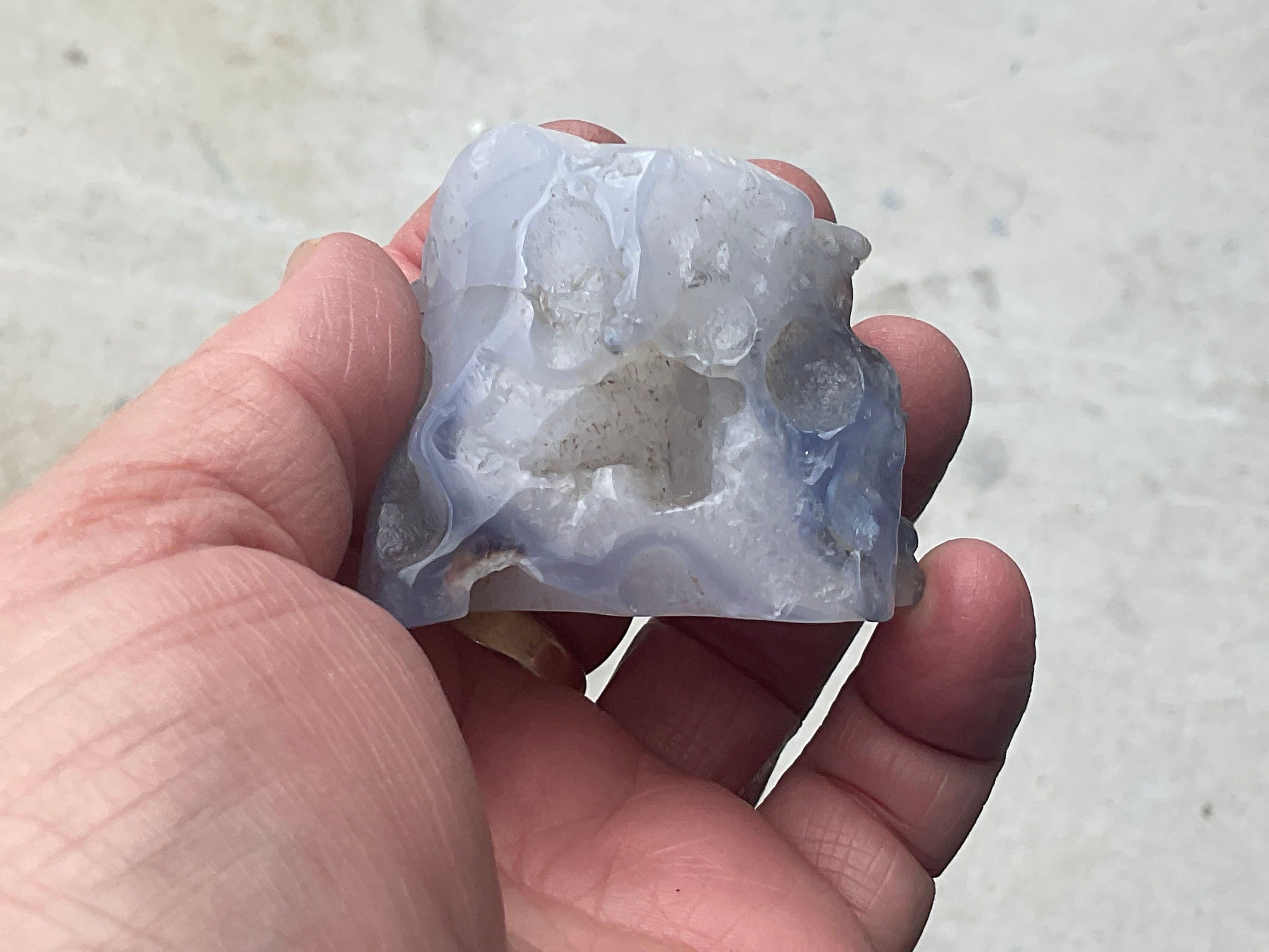 133g Blue Chalcedony Freeform 1B
