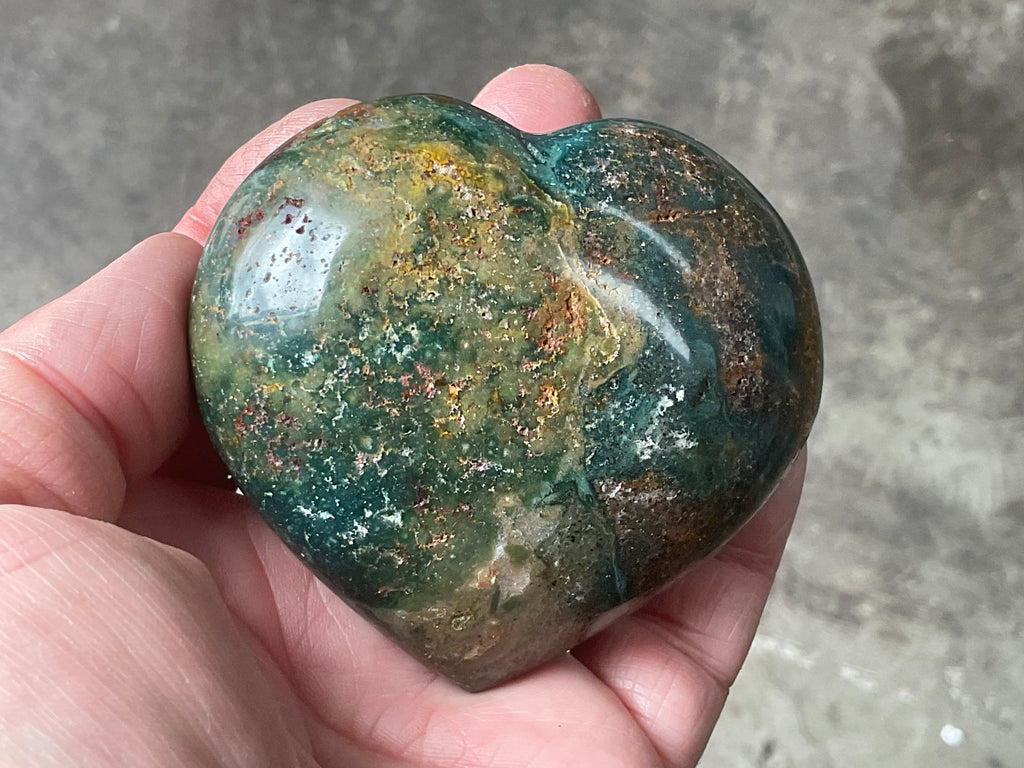 234g Ocean Jasper Heart 3B