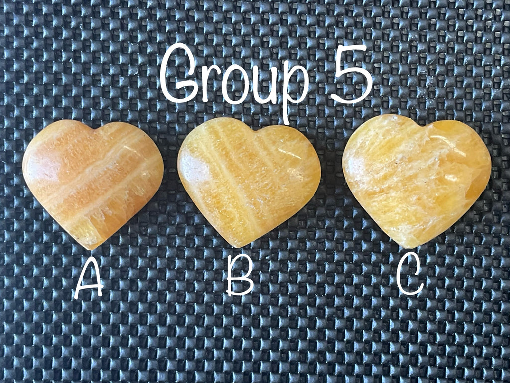 90g “Orange Fire” Calcite Heart 5C