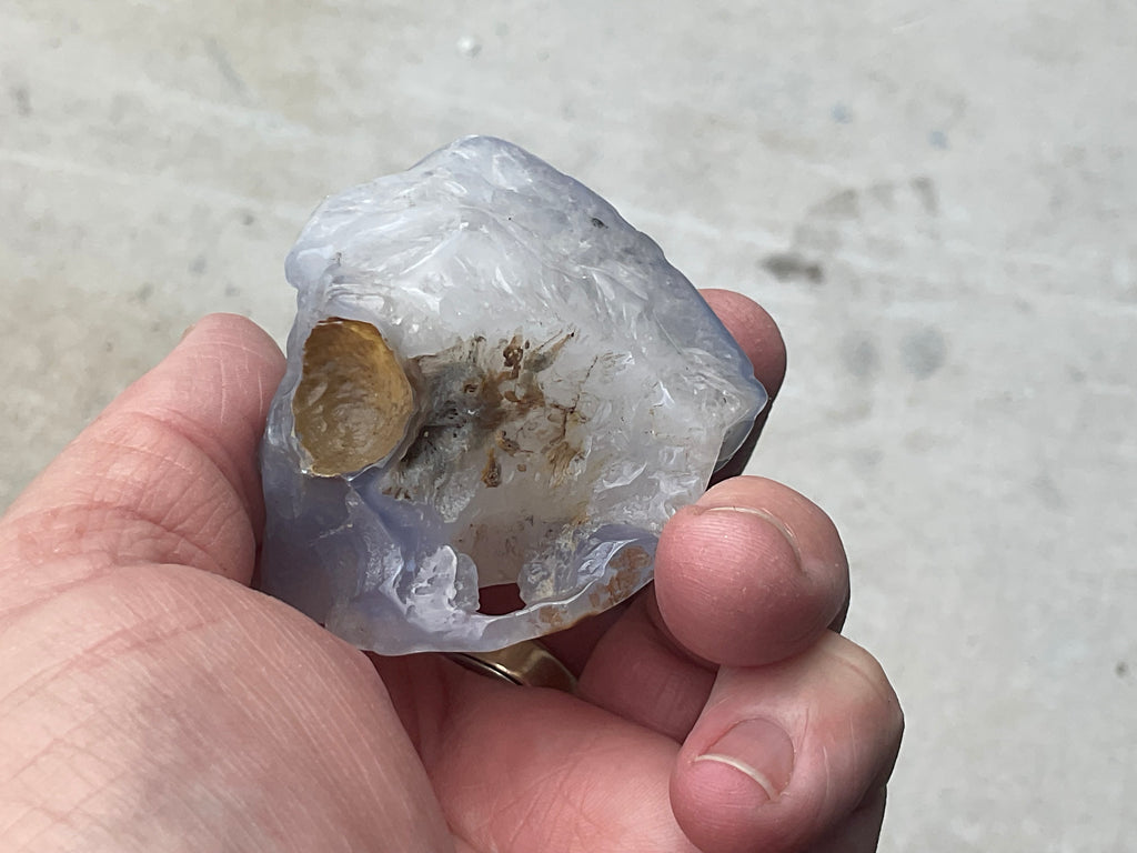133g Blue Chalcedony Freeform 1B
