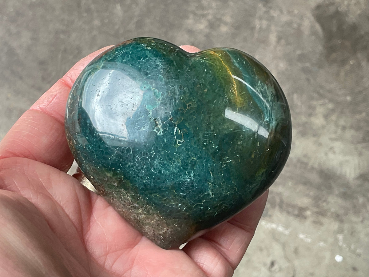 234g Ocean Jasper Heart 3B