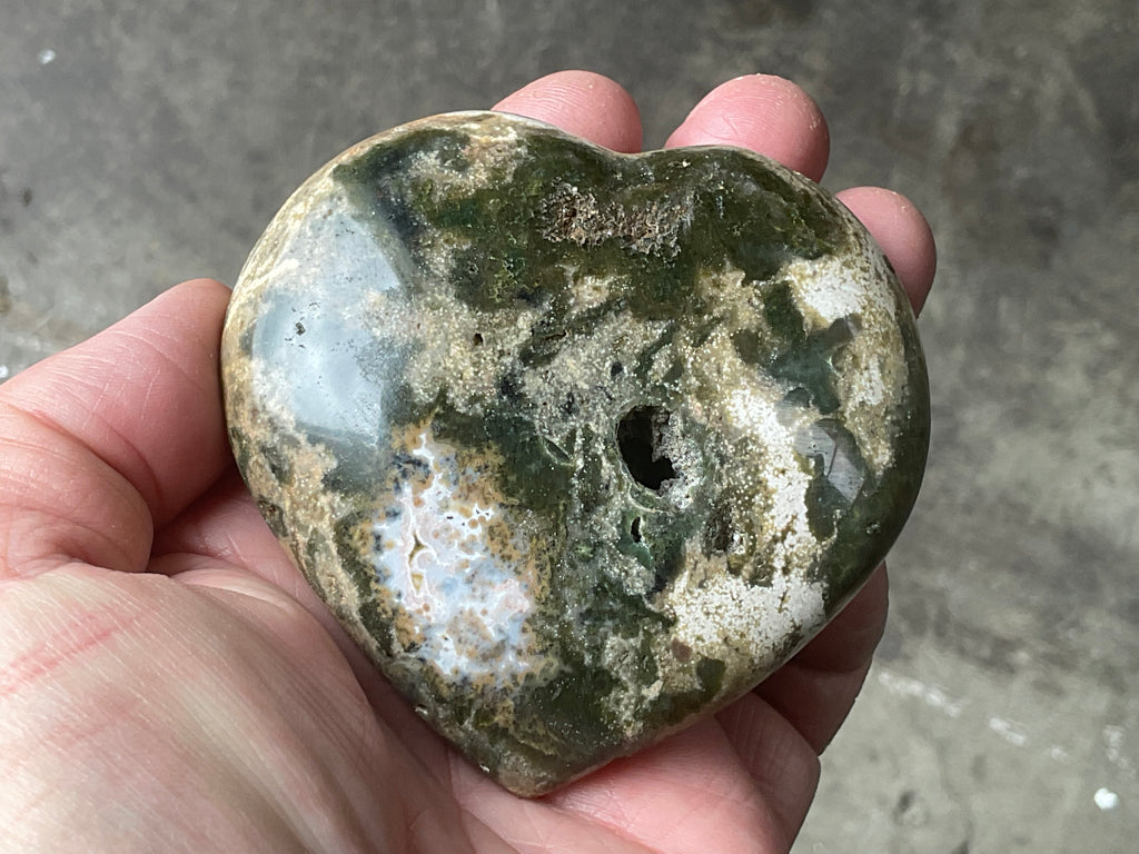197g Ocean Jasper Heart 4A