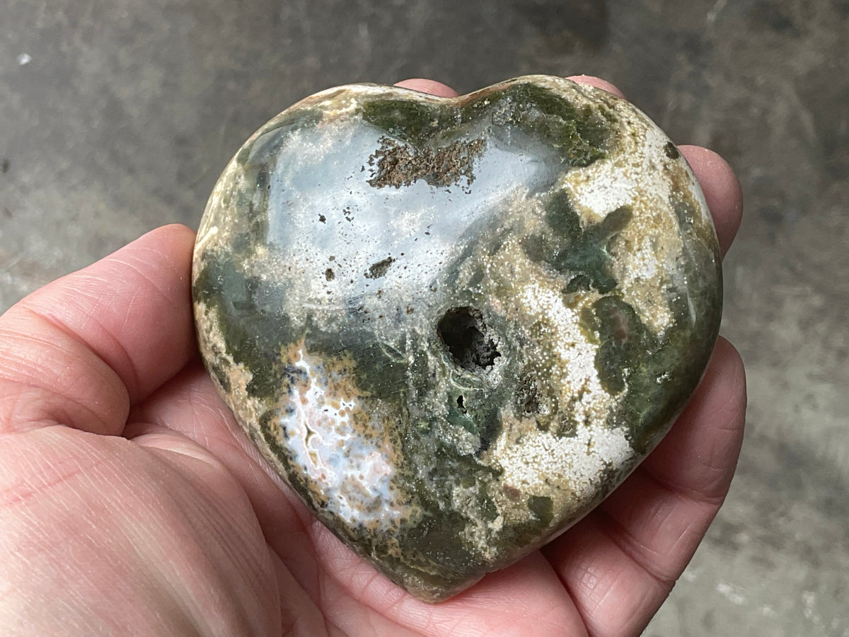 197g Ocean Jasper Heart 4A