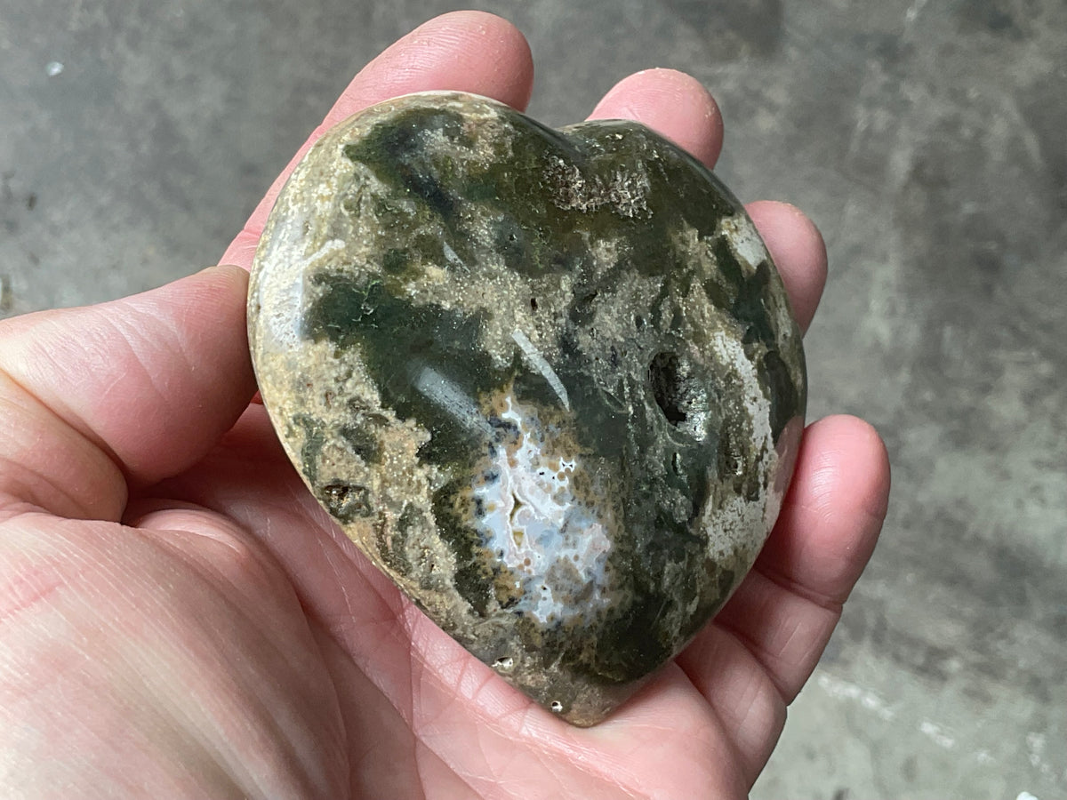 197g Ocean Jasper Heart 4A