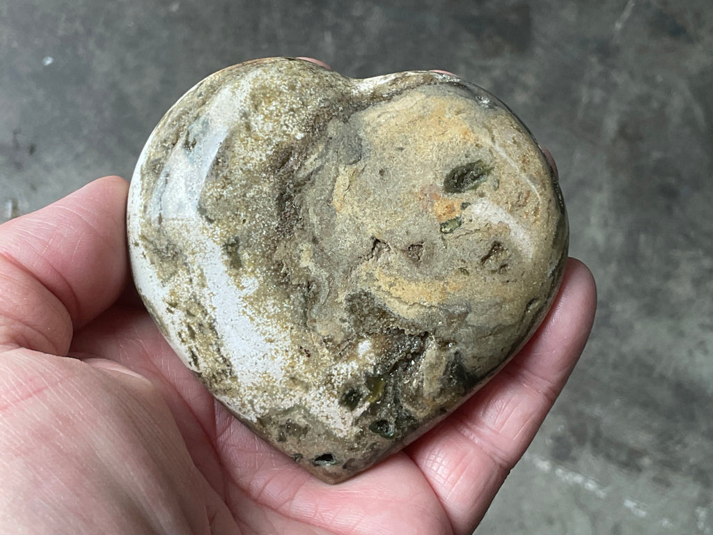 197g Ocean Jasper Heart 4A