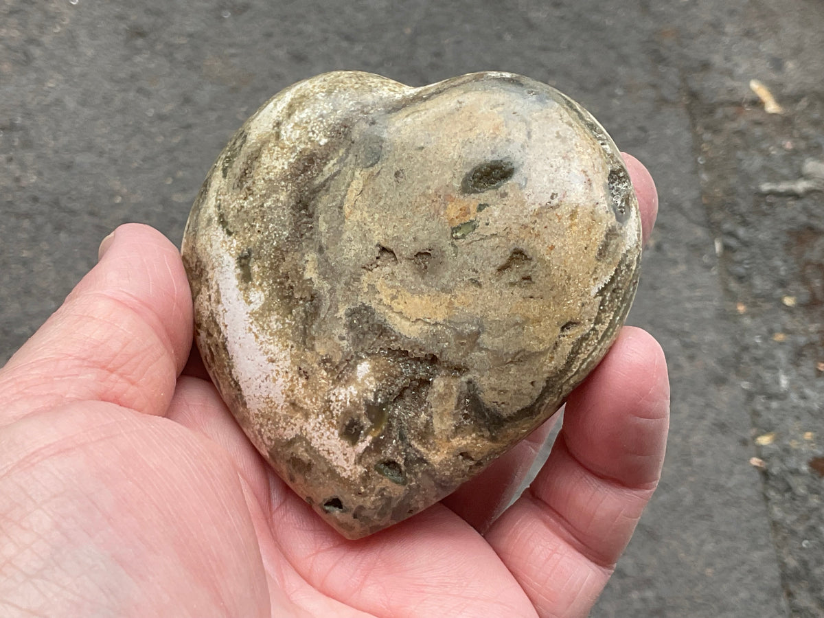 197g Ocean Jasper Heart 4A
