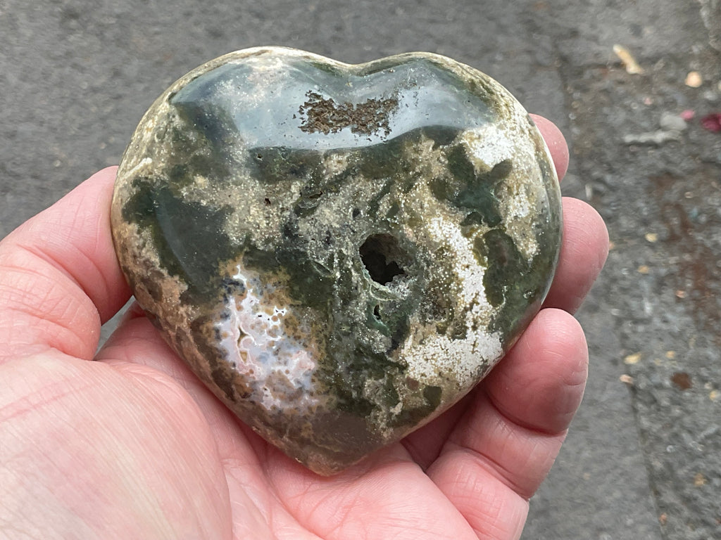 197g Ocean Jasper Heart 4A