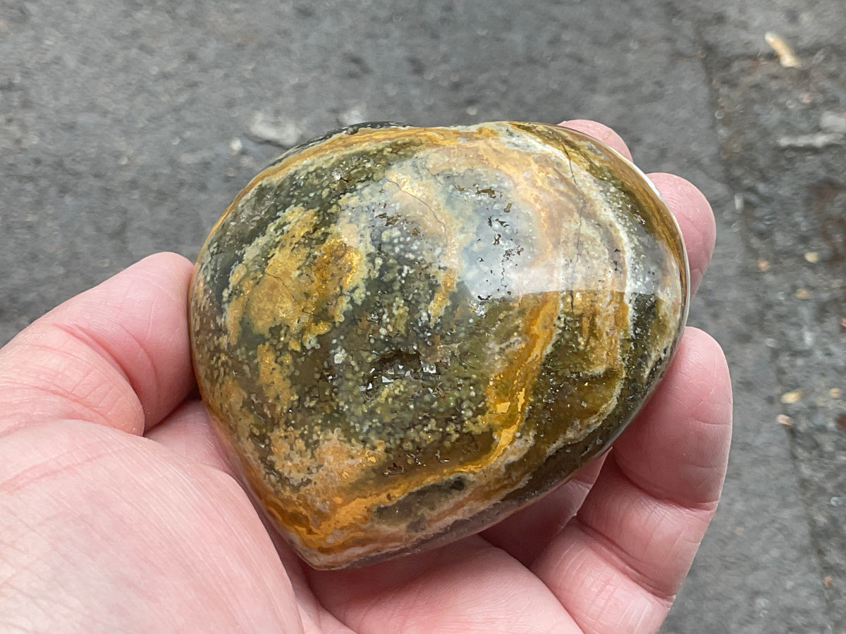 224g Orbicular Ocean Jasper Heart 4B