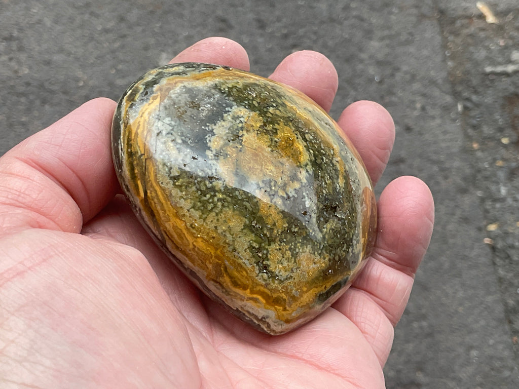 224g Orbicular Ocean Jasper Heart 4B