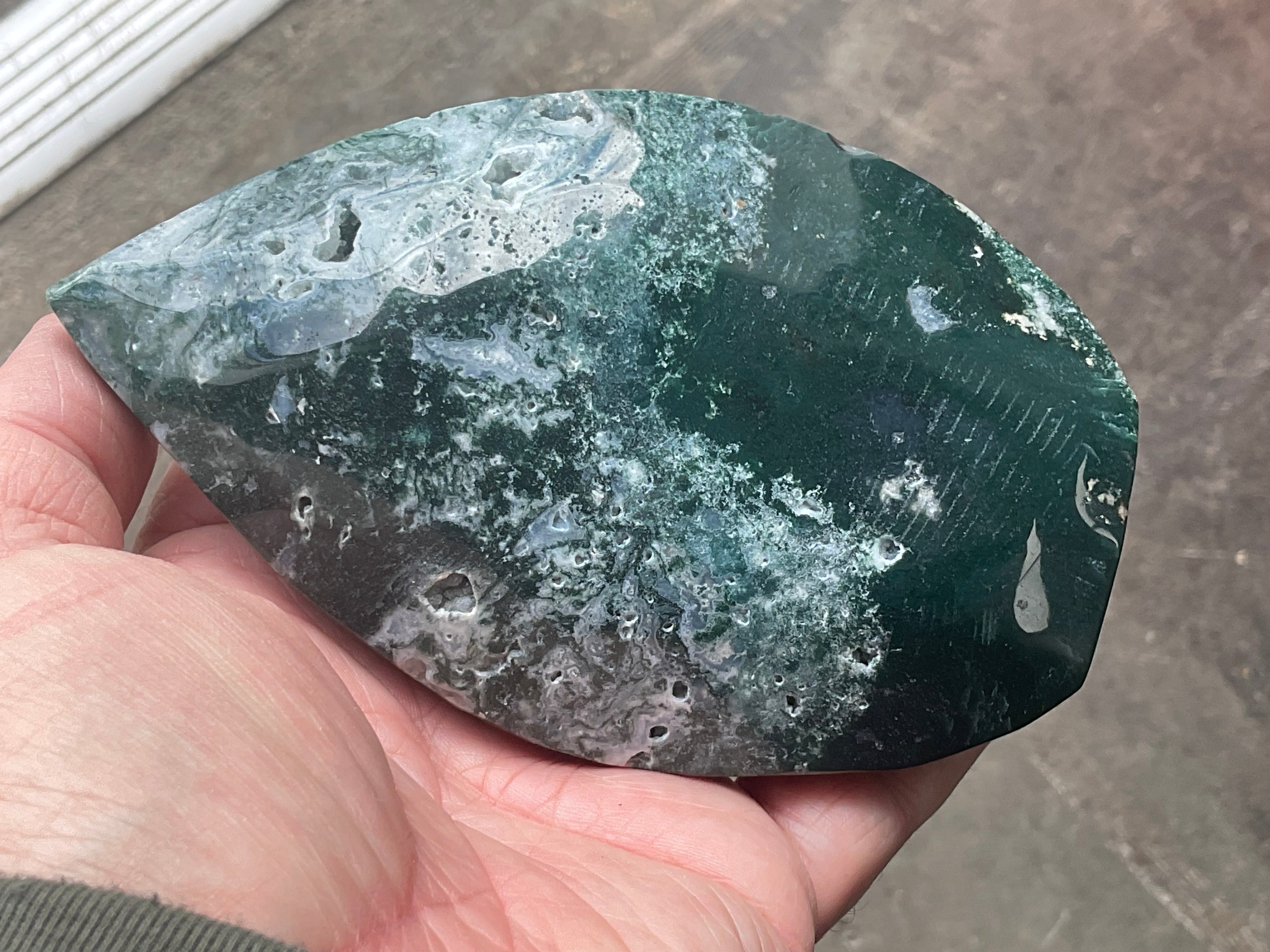 396g Moss Agate Freeform 2C