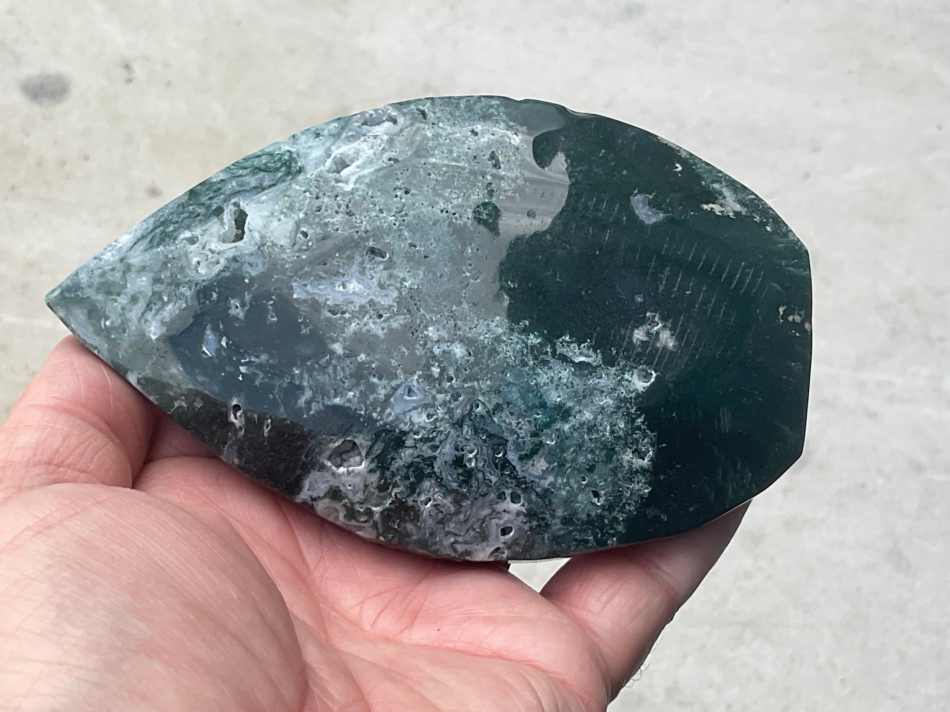 396g Moss Agate Freeform 2C