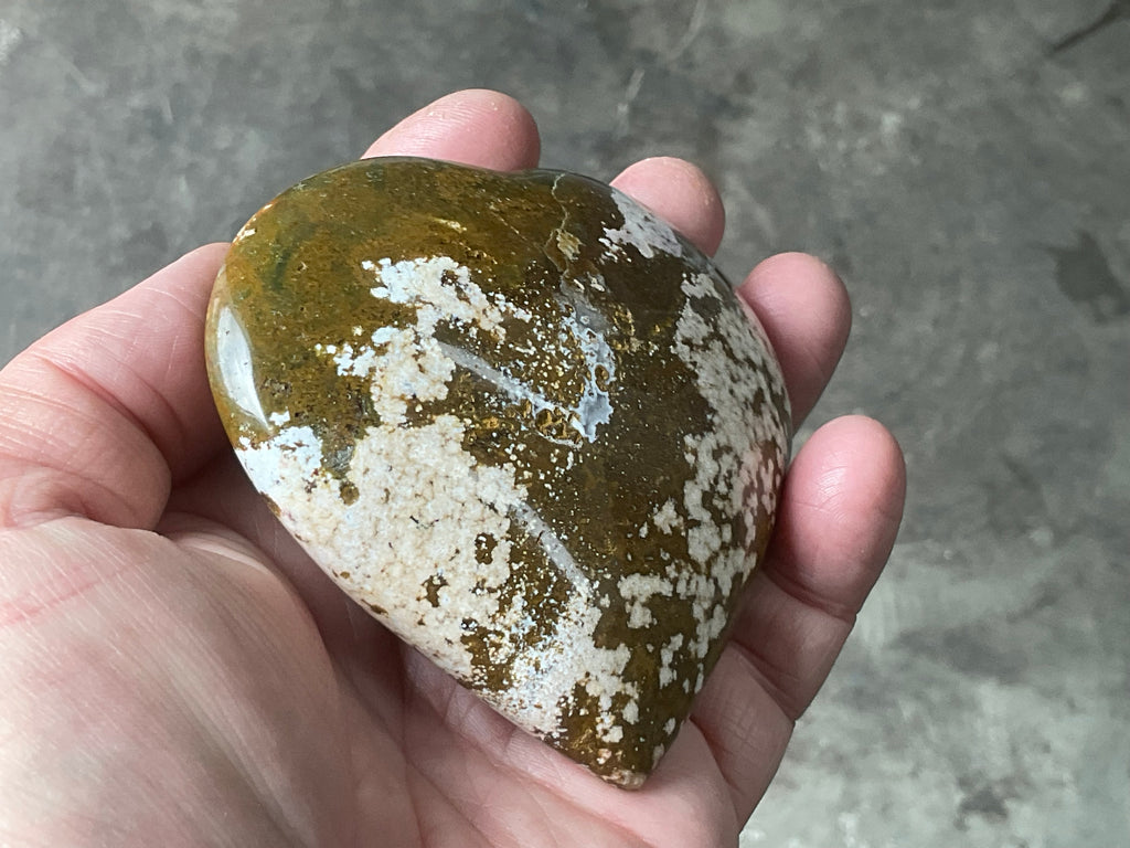 257g Orbicular Ocean Jasper Heart